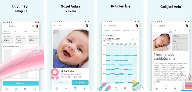 Bebek gelişimi bebek+ uygulaması