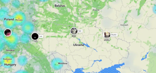 snapchat snap map özelliğini rusya da kapattı