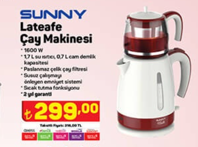 Sunny LaTeafe Çay Makinesi