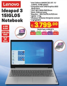 Lenovo 3 15IGL05 Notebook