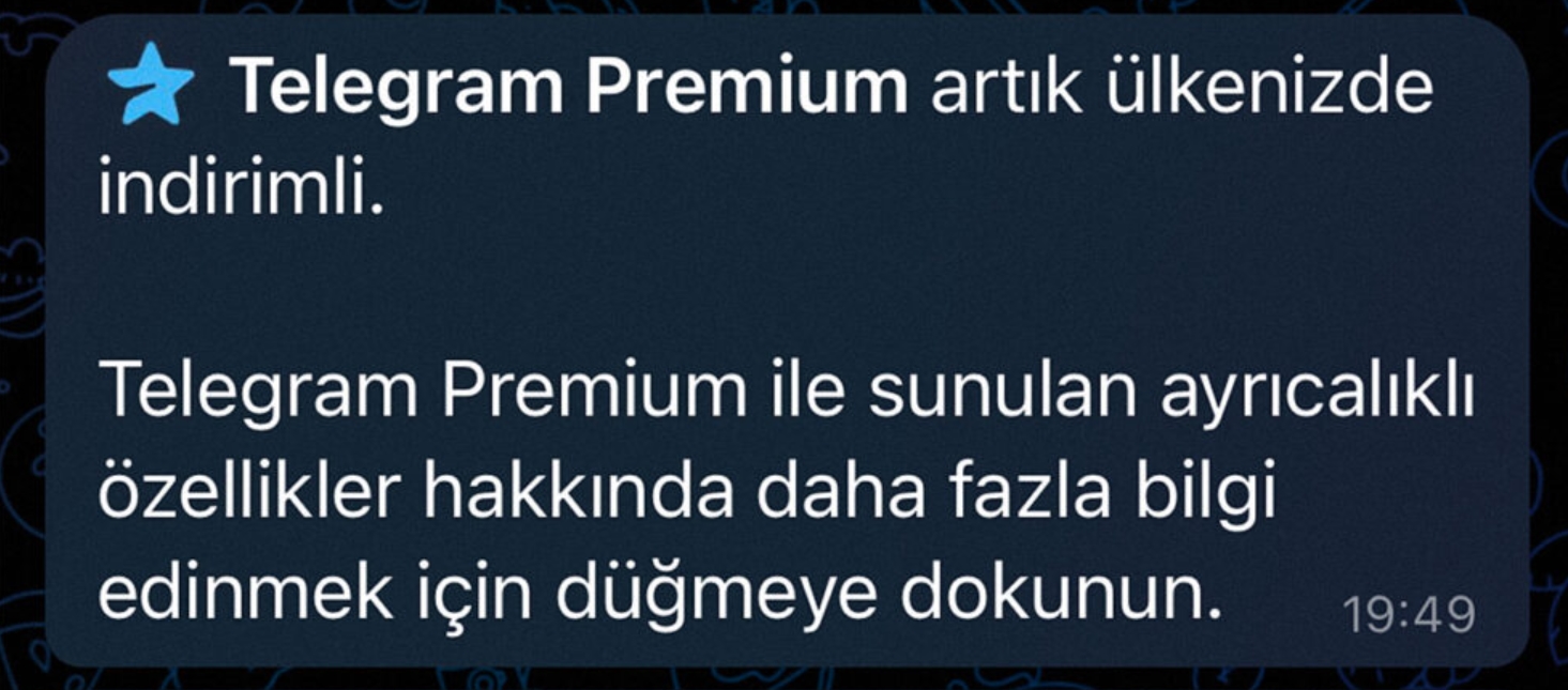 Telegram premium abonelik ücretleri